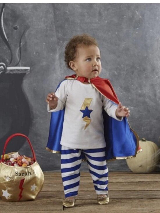 Pottery Barn Kids Other - 12-24 mos: 3-piece Pottery Barn Kids Halloween costume baby superhero